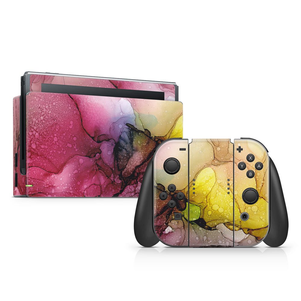 Abstract Floral Nintendo Switch Skin