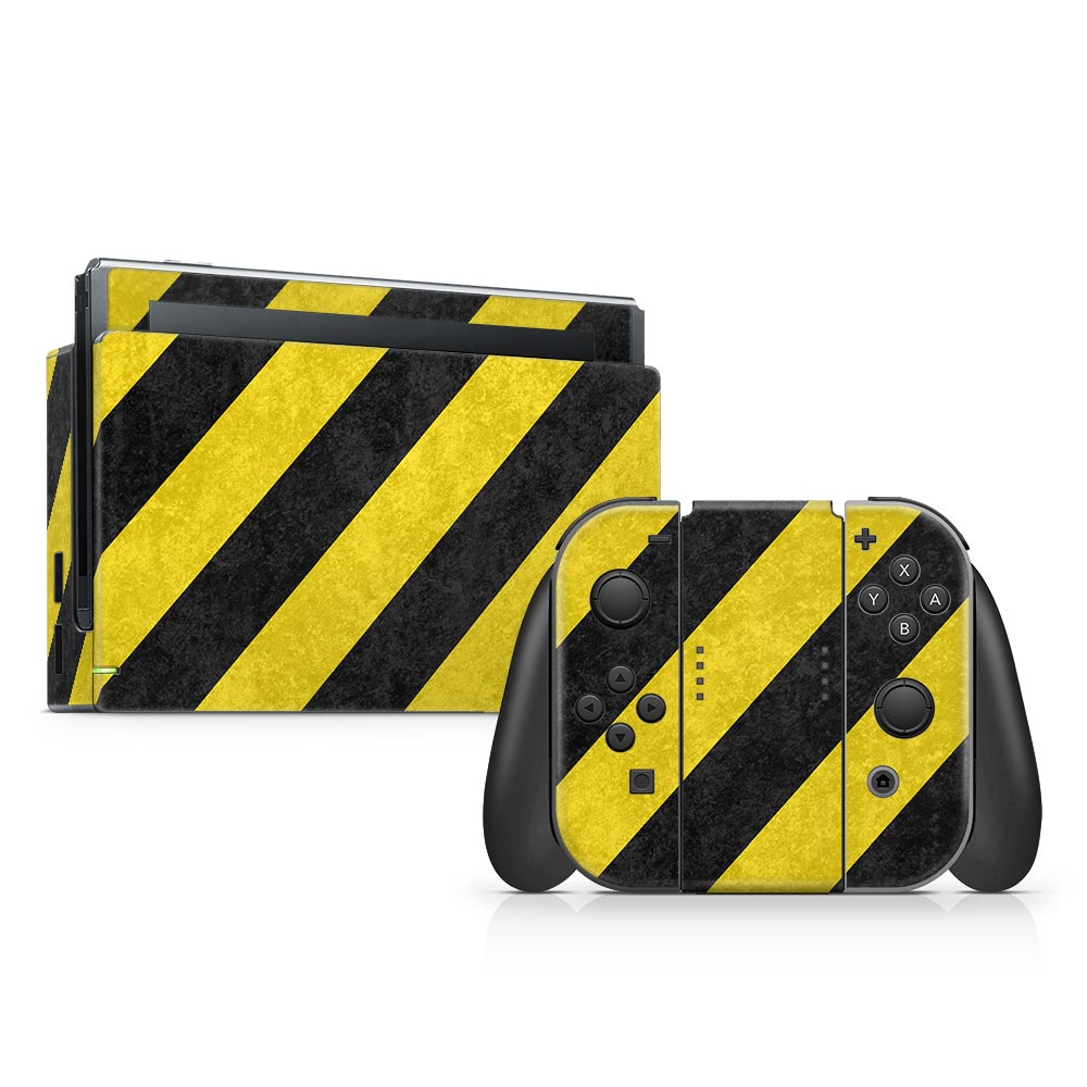 Hazard Stripes Nintendo Switch Skin