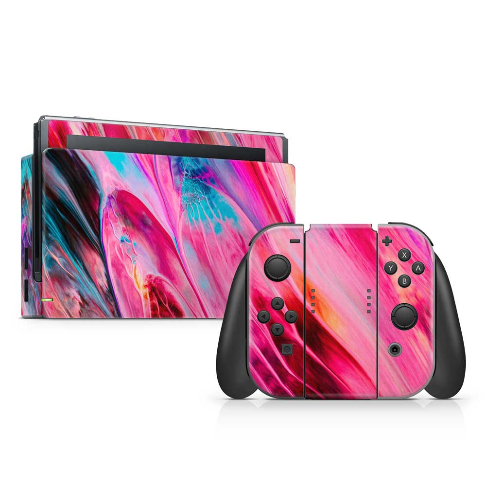 Pink Abstract Nintendo Switch Skin