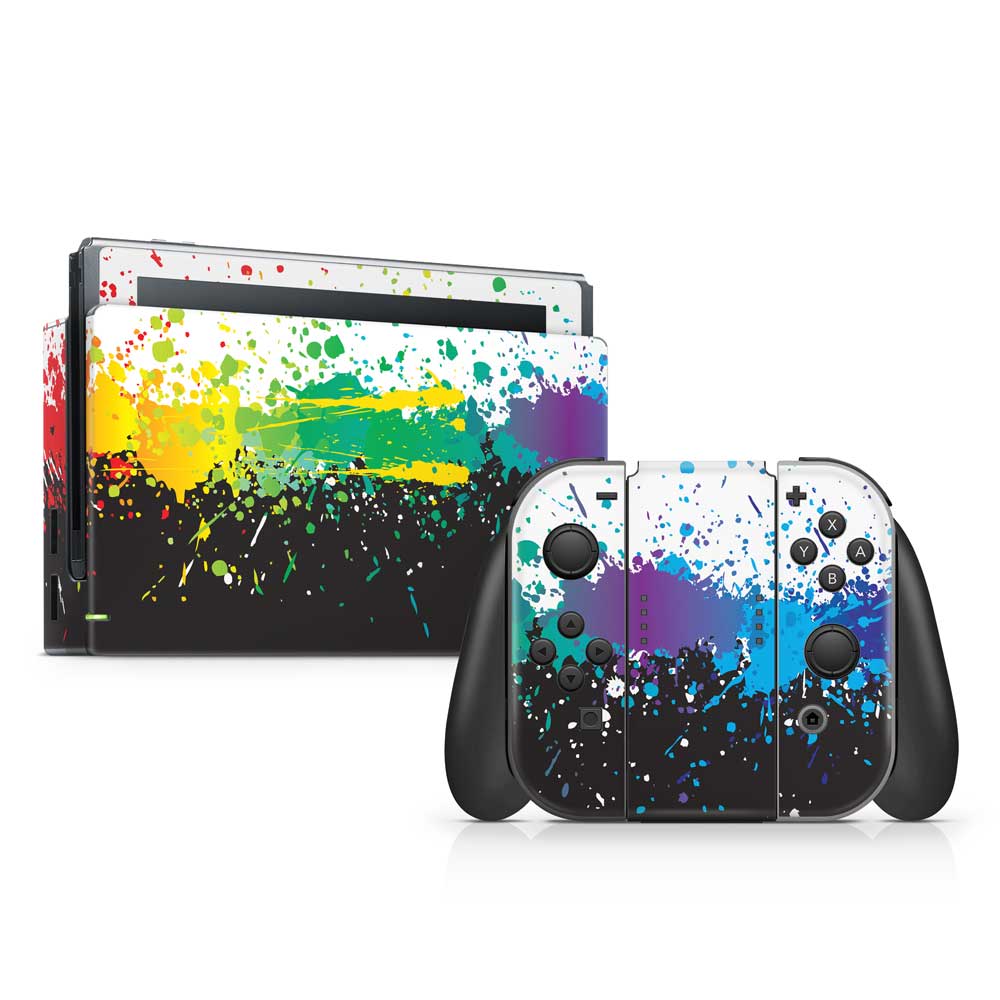 Rainbow Splash Nintendo Switch Skin
