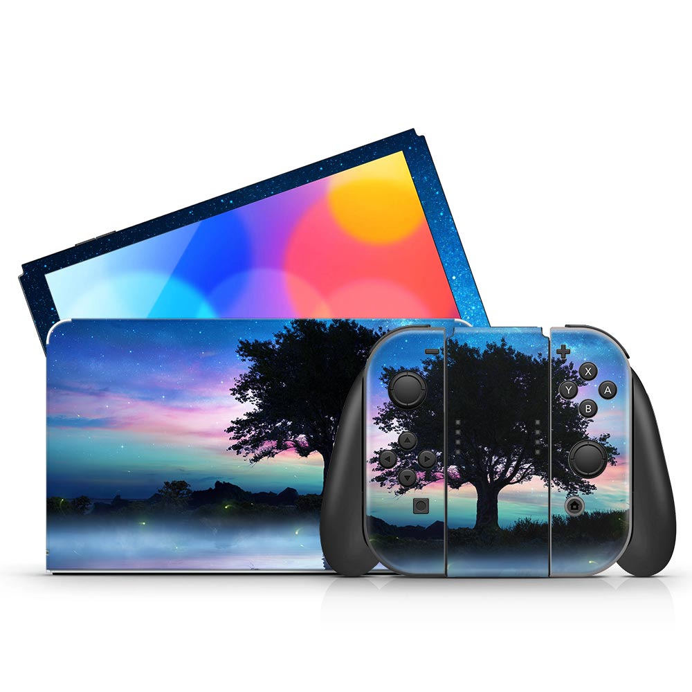 Fantasy Tree Nintendo Switch Oled Skin