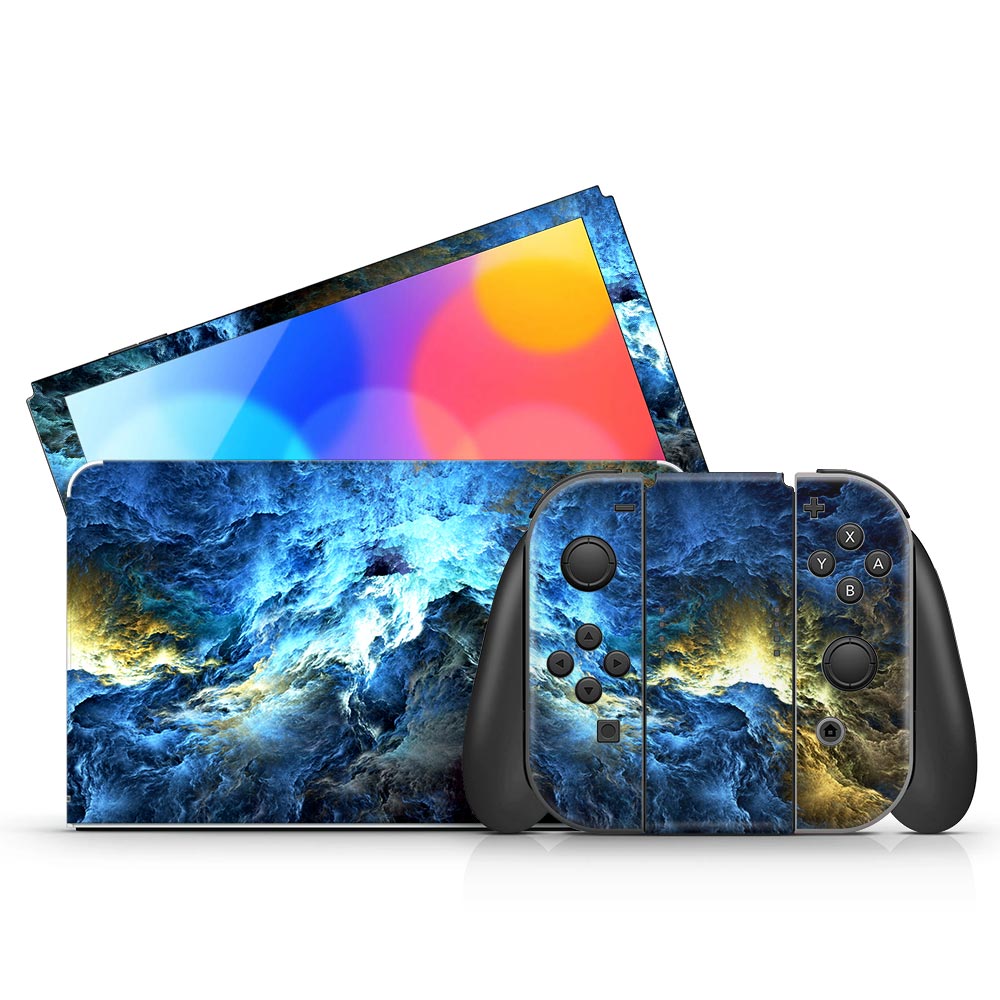 Fractal Storm Nintendo Switch Oled Skin