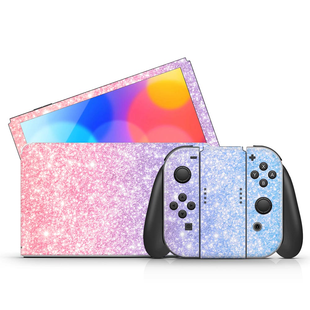 Ombre Pink to Blue Nintendo Switch Oled Skin
