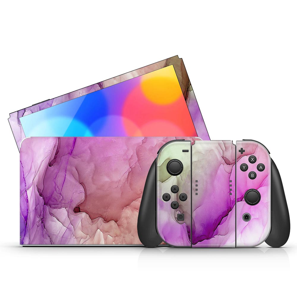 Purple Wash Nintendo Switch Oled Skin