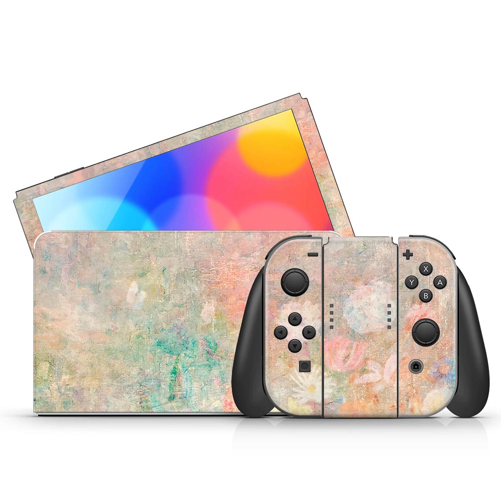 Floral Watercolour Haze Nintendo Switch Oled Skin