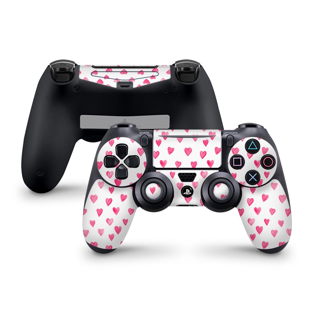 Pink Hearts PS4 Controller Skin