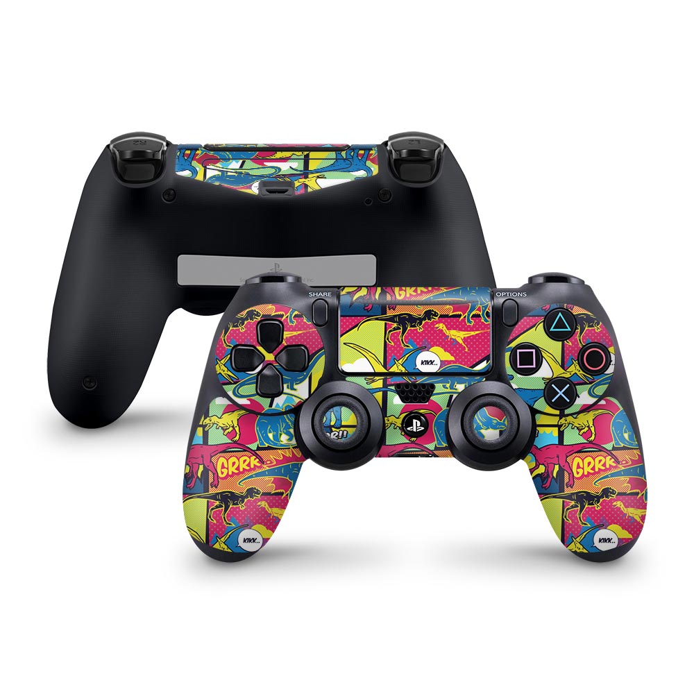 Pop Art Dinosaur PS4 Controller Skin