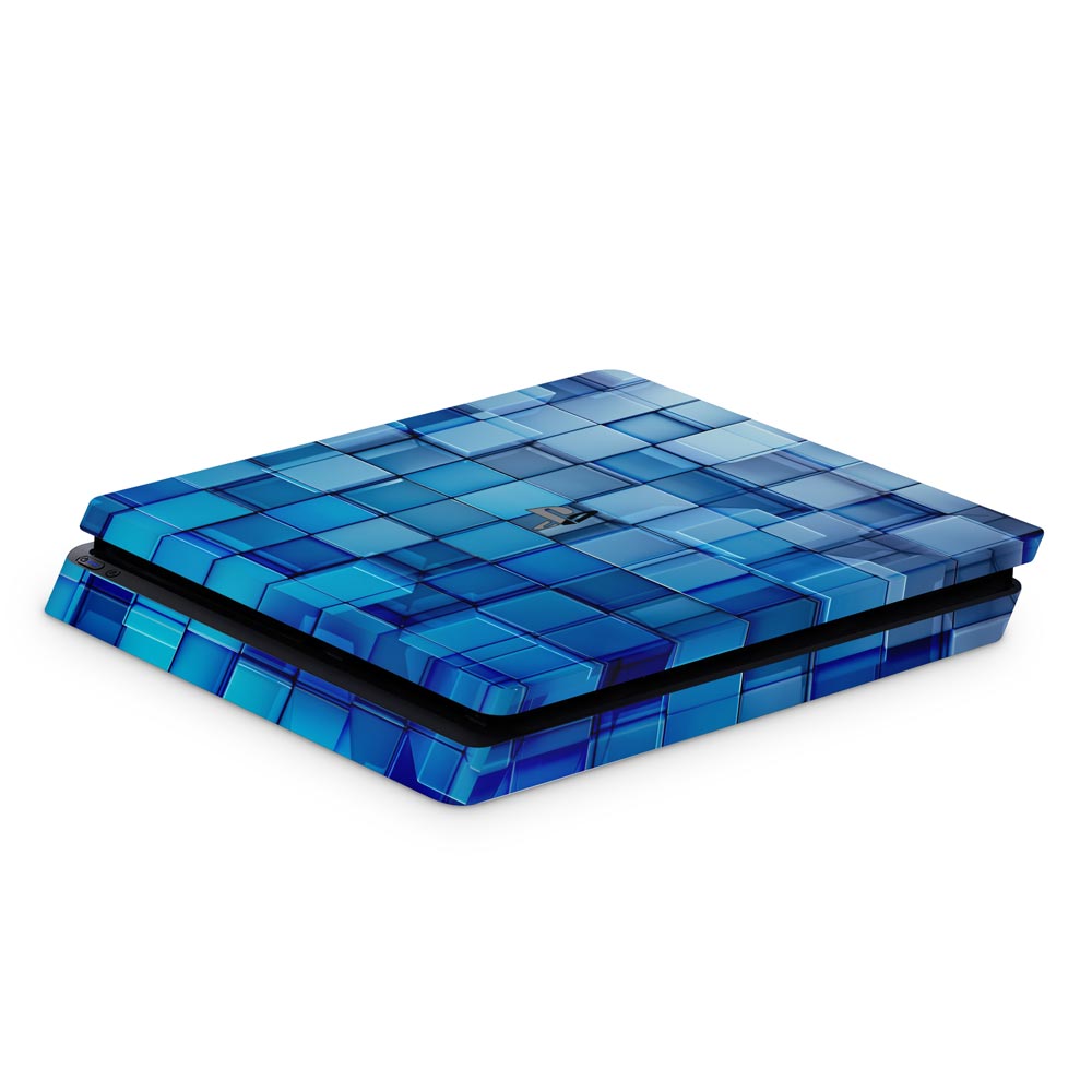 Four Square Blue PS4 Slim Console Skin