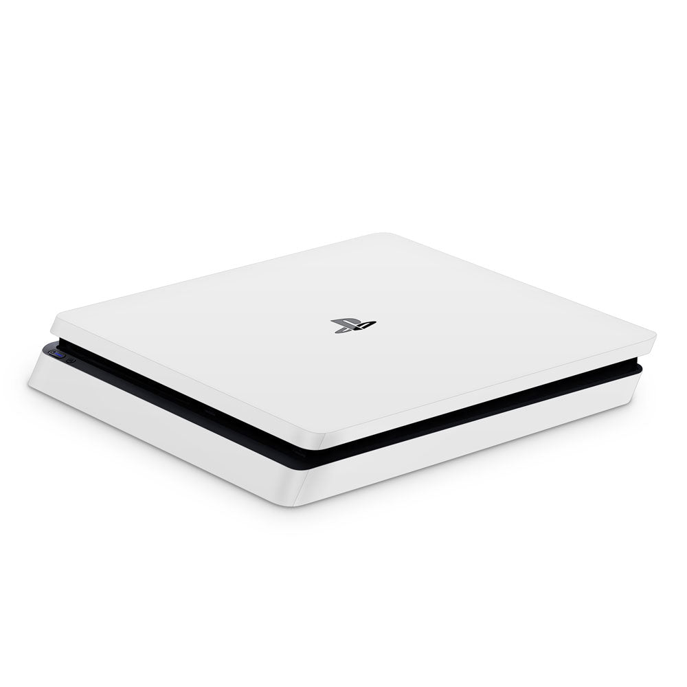 White PS4 Slim Console Skin