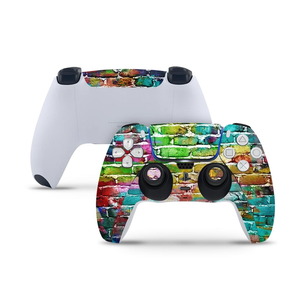 Painted Brick PS5 Controller Skin