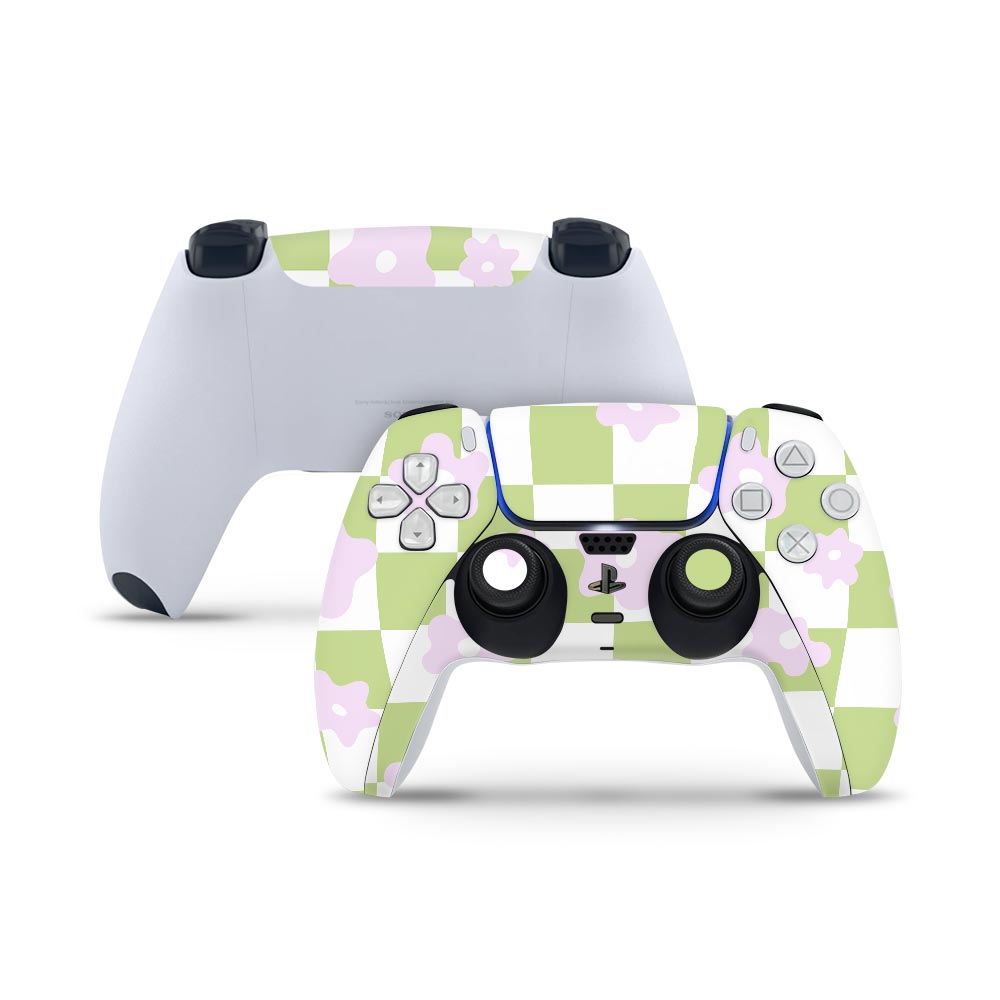 Floral Check V1 PS5 Controller Skin