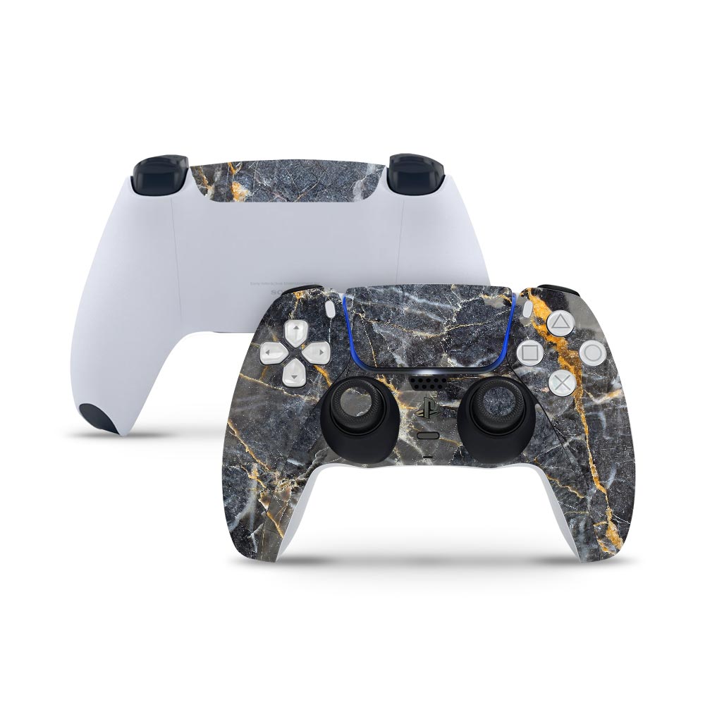 Slate Gold Marble PS5 Controller Skin