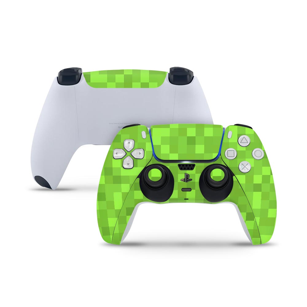 Lime Pixels PS5 Controller Skin