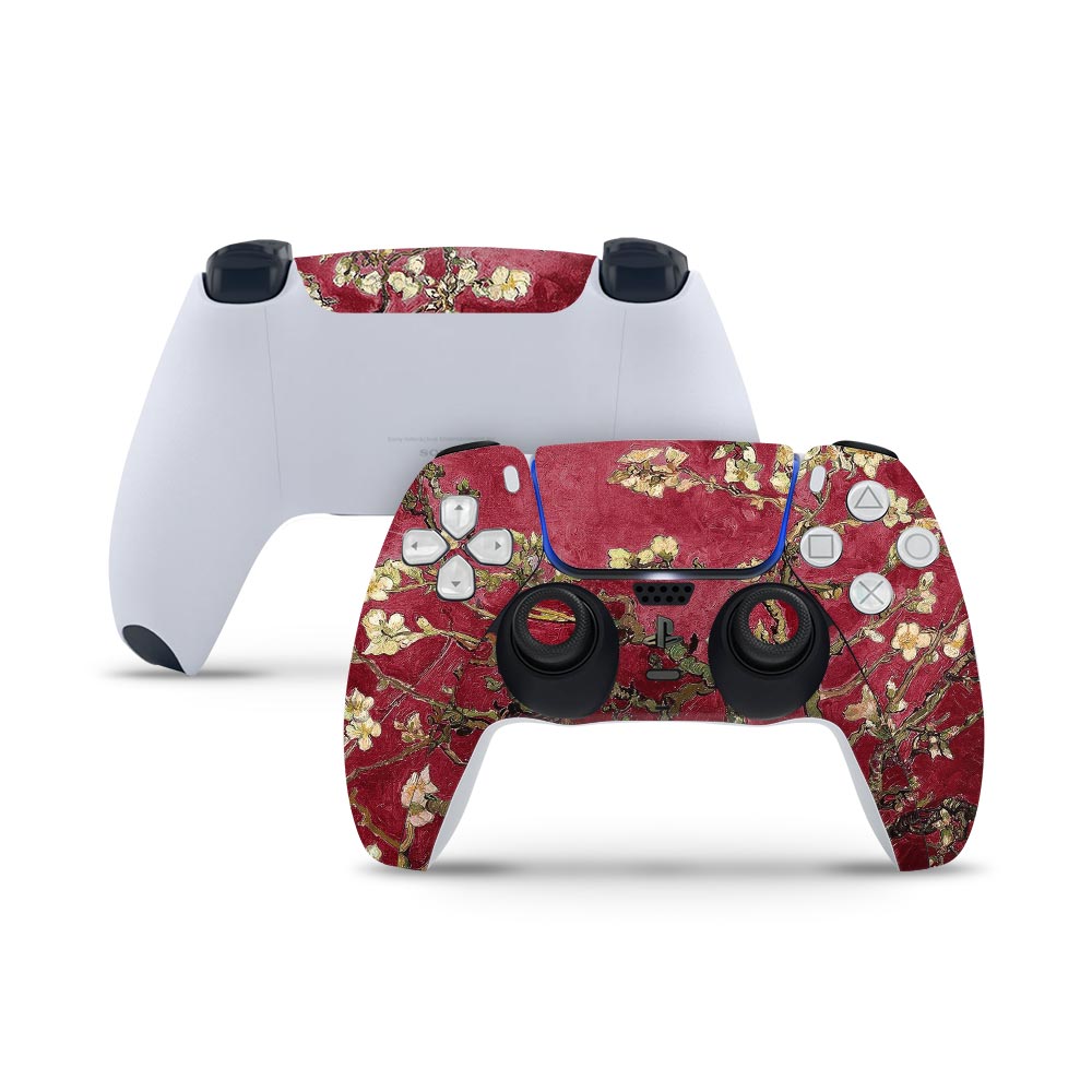 Red Almond Blossoms PS5 Controller Skin