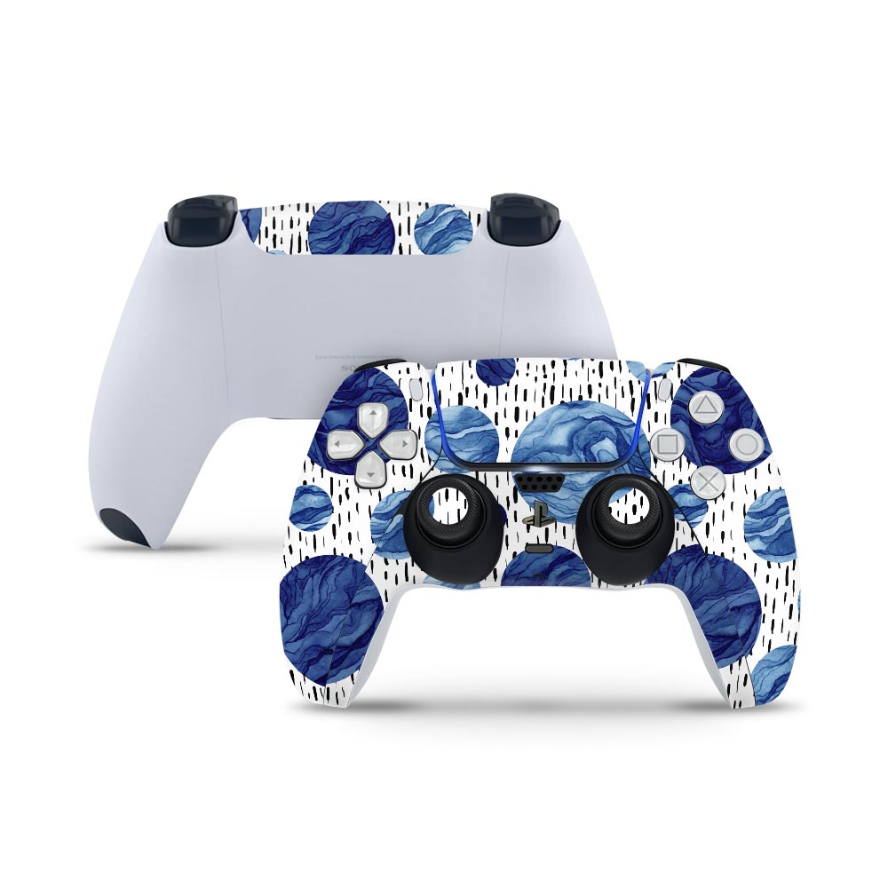 Blue Water Drops PS5 Controller Skin