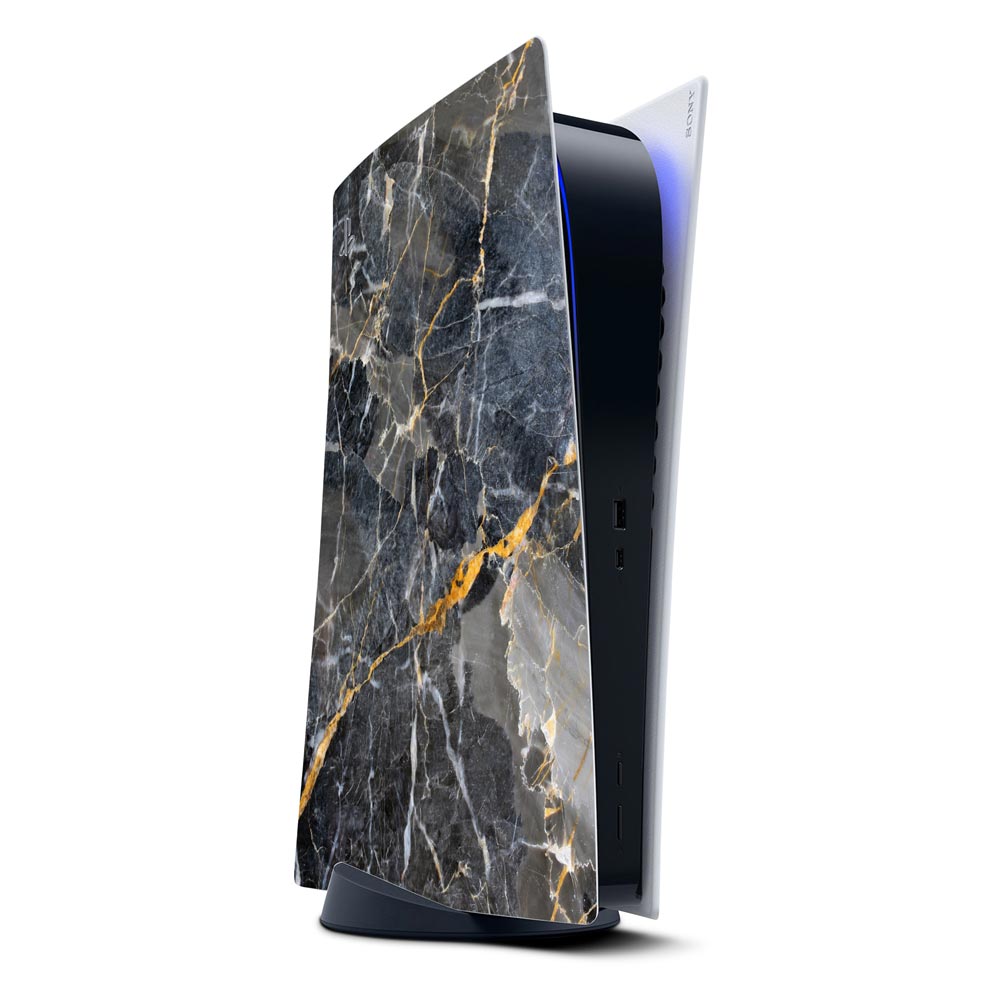 Slate Gold Marble PS5 Digi Console Skin