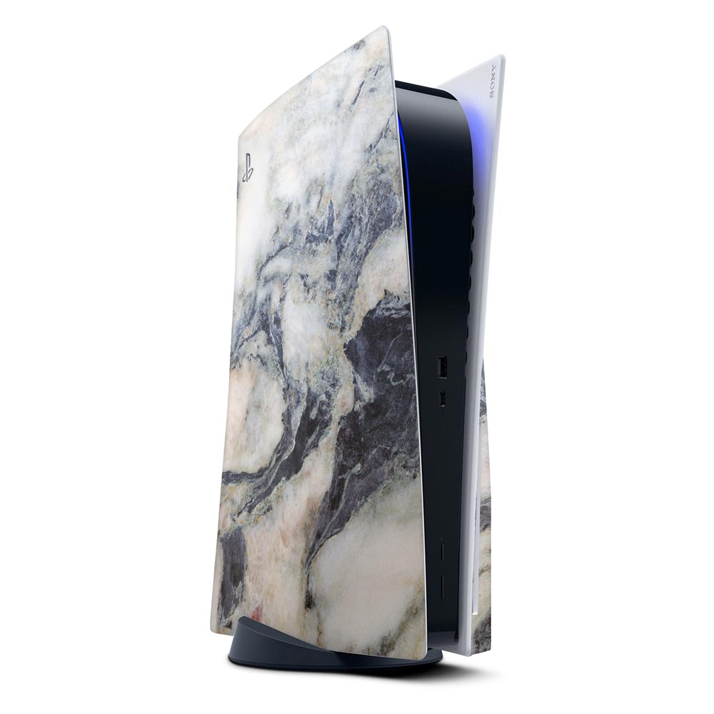 Slate Grey Marble PS5 Disk Console Skin