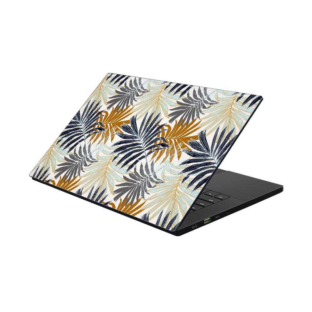 Retro Palm Leaves Razer Blade 14 2021 Skin