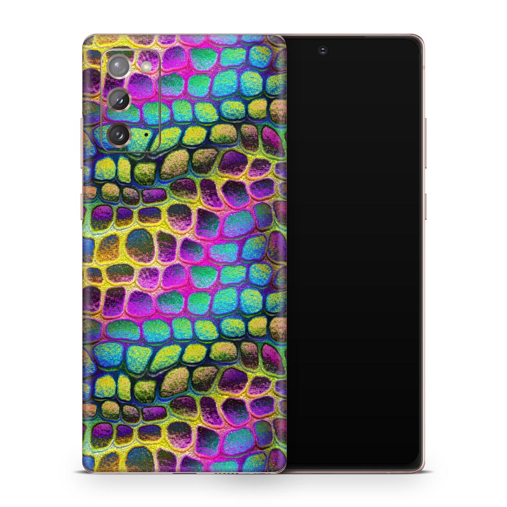 Fuzzy Rainbow Crocskin Galaxy Note 20 Skin