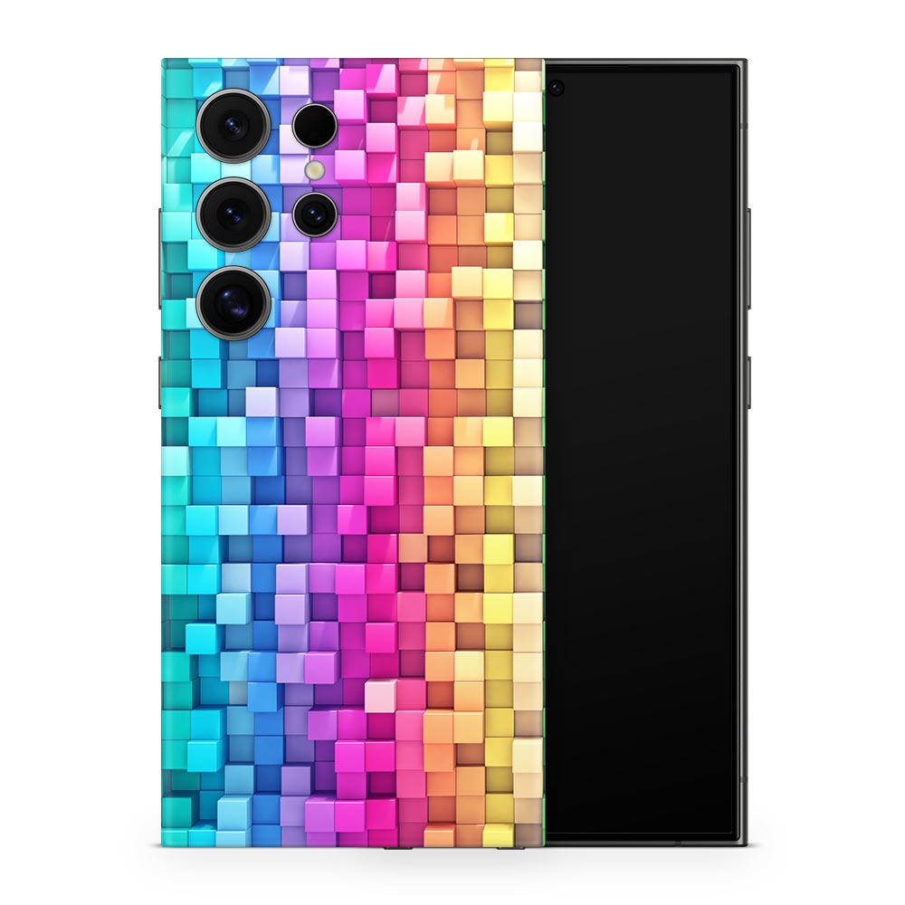 Rainbow Construct Galaxy S24 Skin