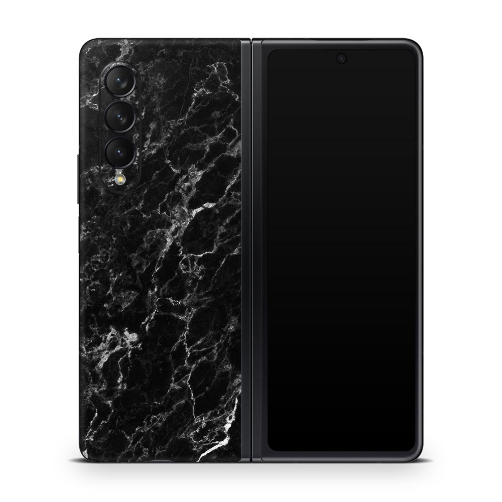 Black Marble IV Galaxy Z Fold 3 Skin