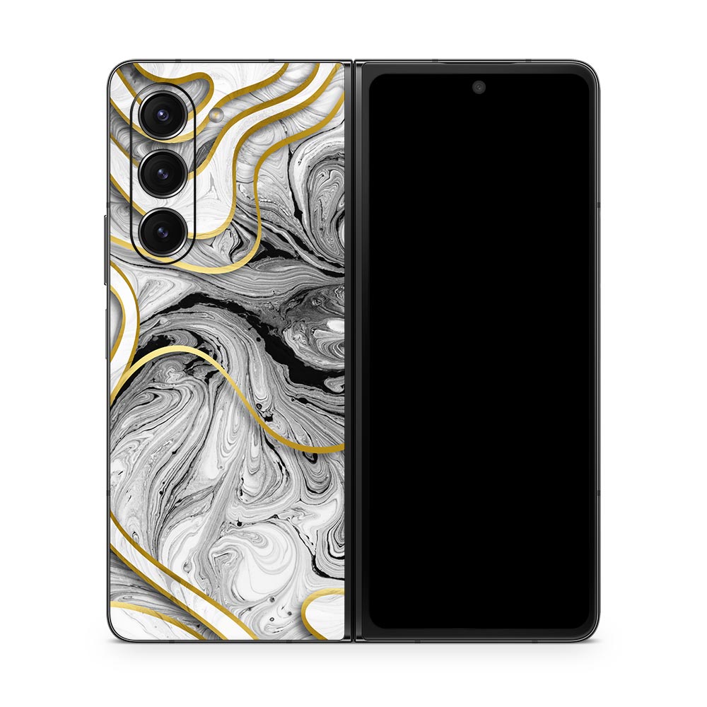 Acrylic Marble Swirl Galaxy Z Fold 5 Skin