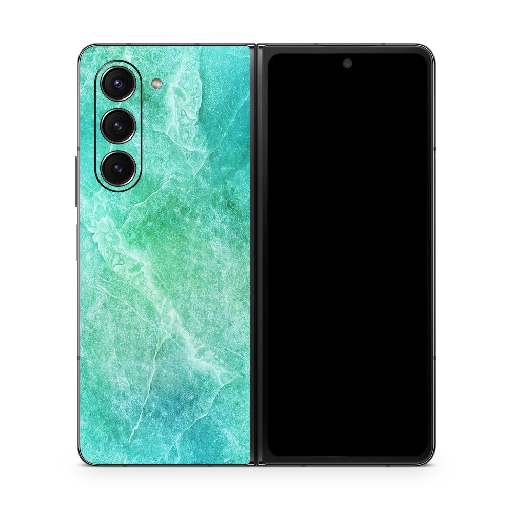 Aqua Marble Galaxy Z Fold 5 Skin