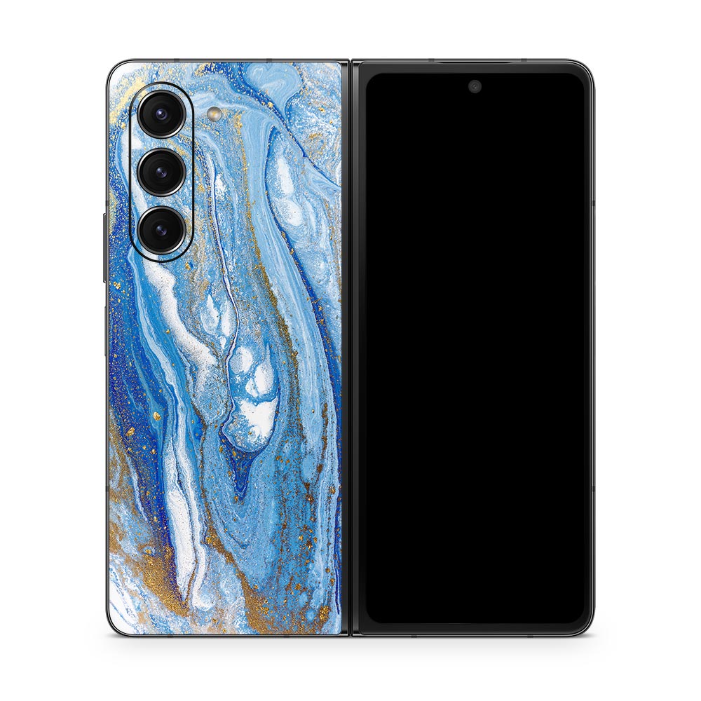 Blue Marble Sprinkles Galaxy Z Fold 5 Skin