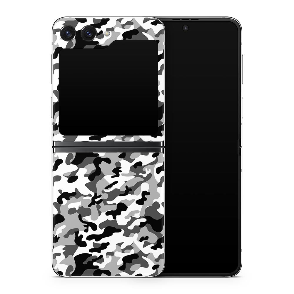 Snow Camo Galaxy Z Flip 5 Skin