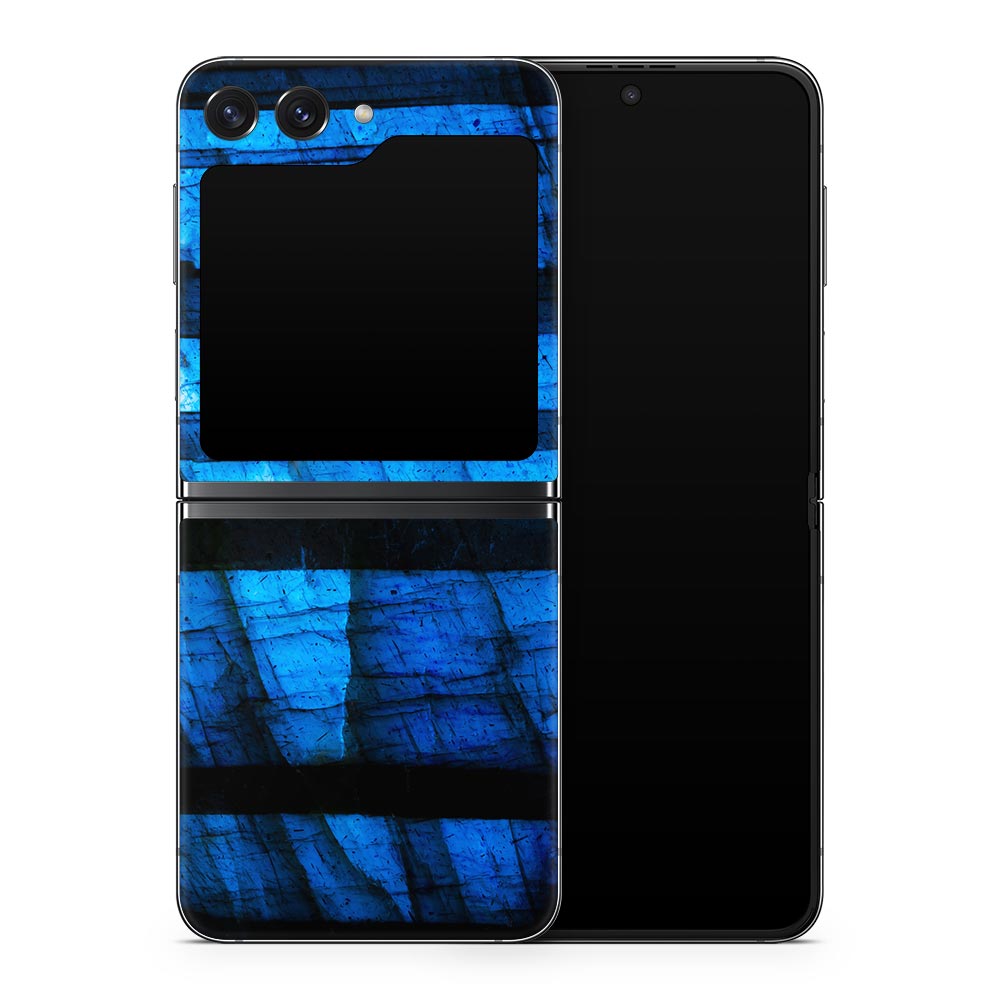 Labradorite Blue Galaxy Z Flip 5 Skin