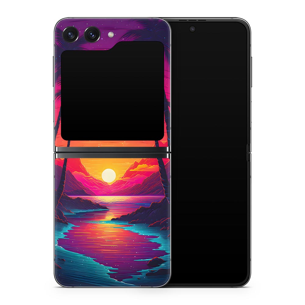 Retro Island Galaxy Z Flip 5 Skin