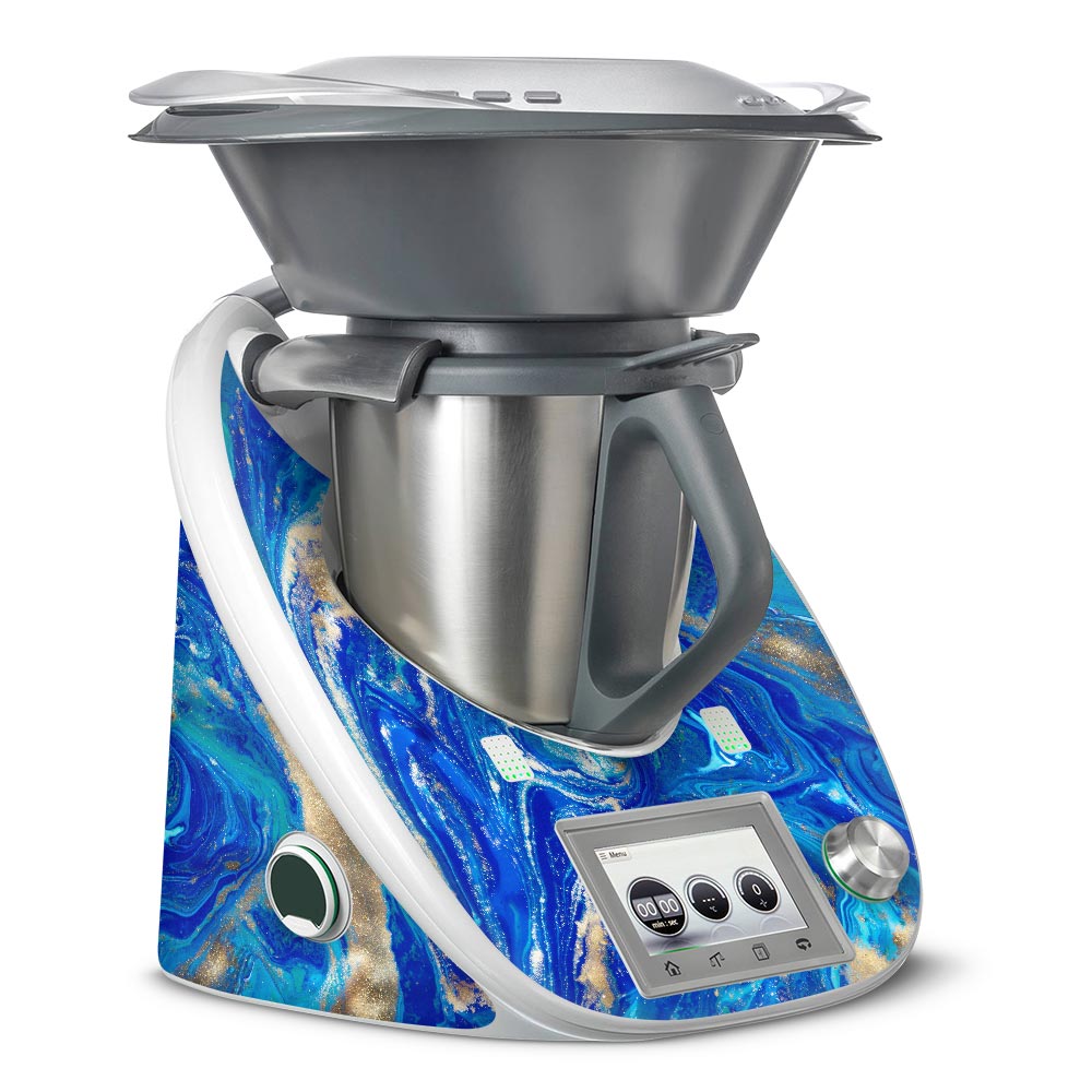 Blue Gold Marble Thermomix TM5 Skin
