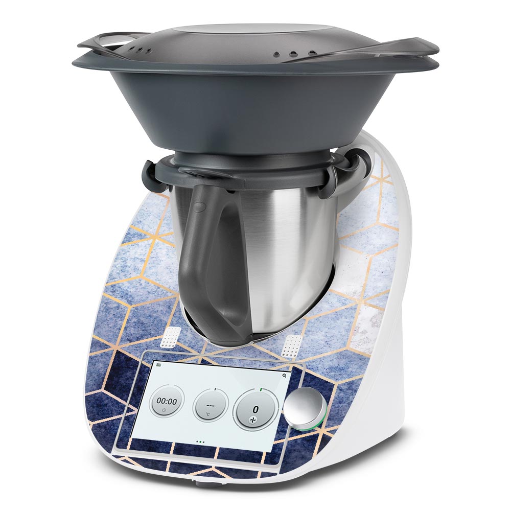 Blue Cubic Grunge Thermomix TM6 Front Skin
