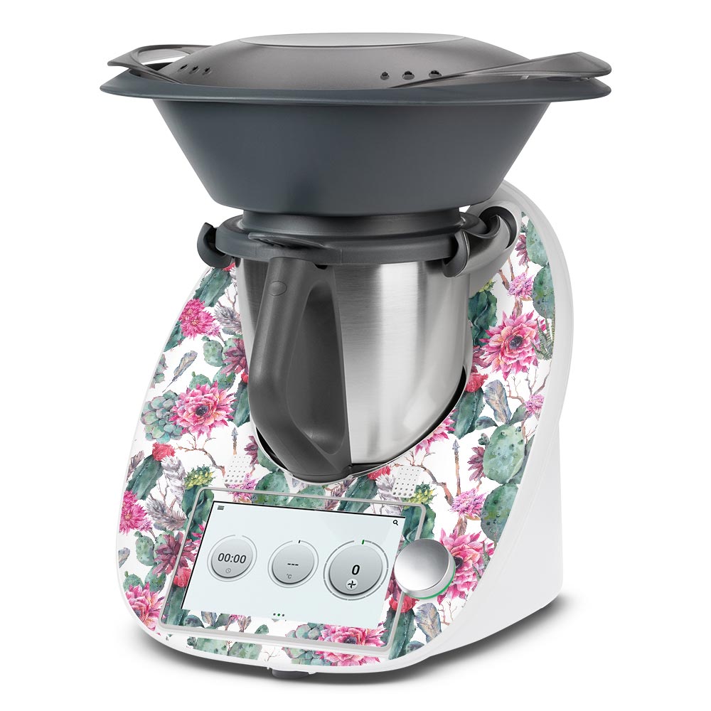 Cactus Rose Watercolour Thermomix TM6 Front Skin
