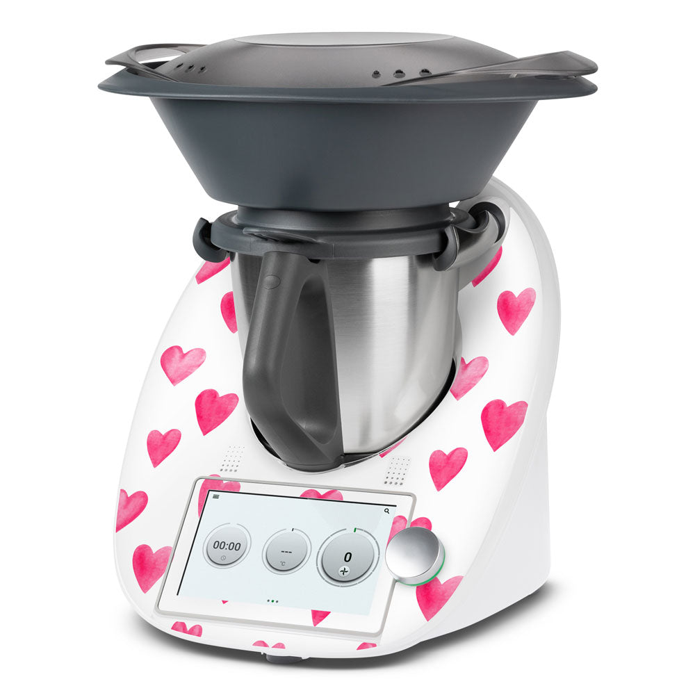Pink Hearts Thermomix TM6 Front Skin