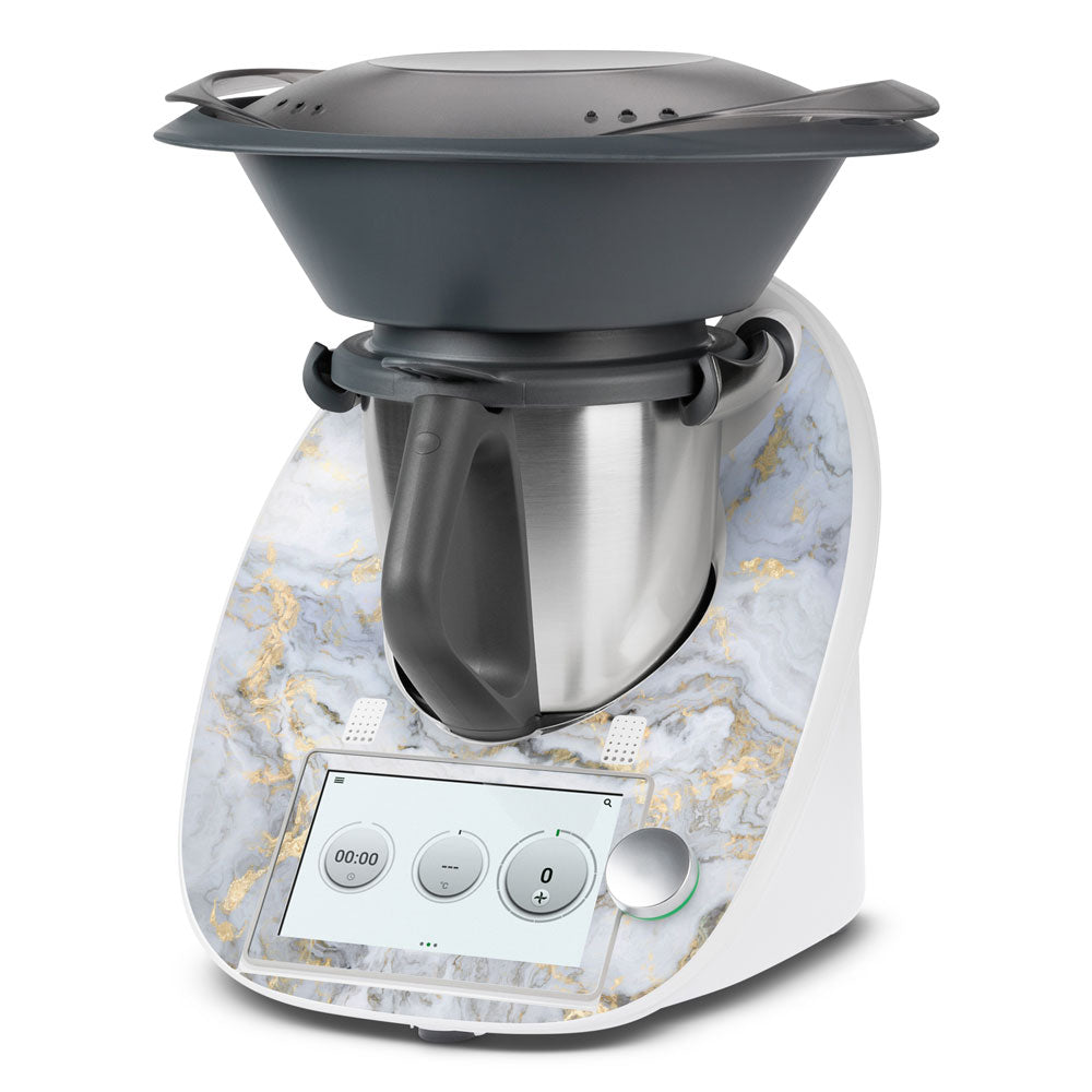 Curly Gold Marble Thermomix TM6 Front Skin