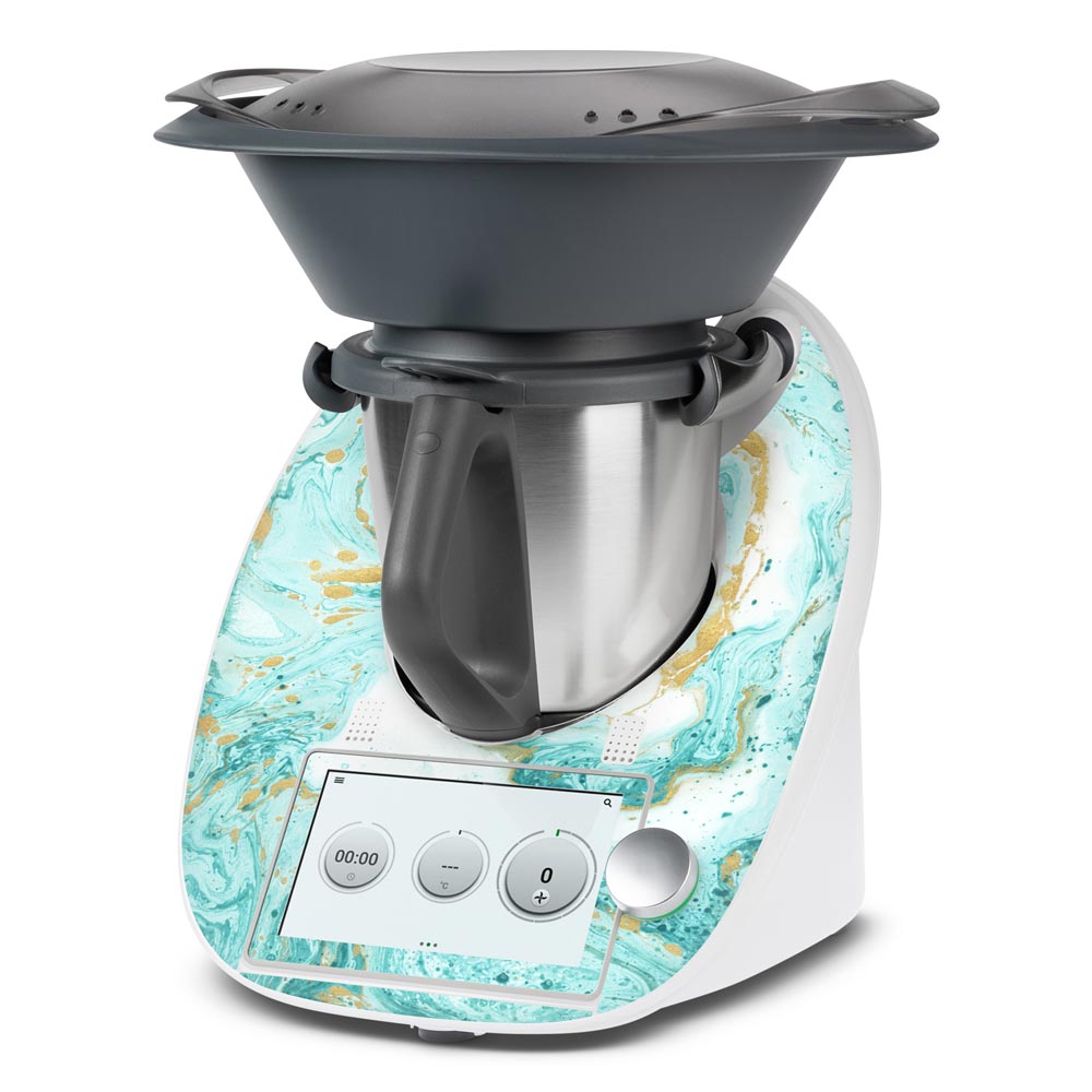 Ocean Marble Swirl Thermomix TM6 Front Skin