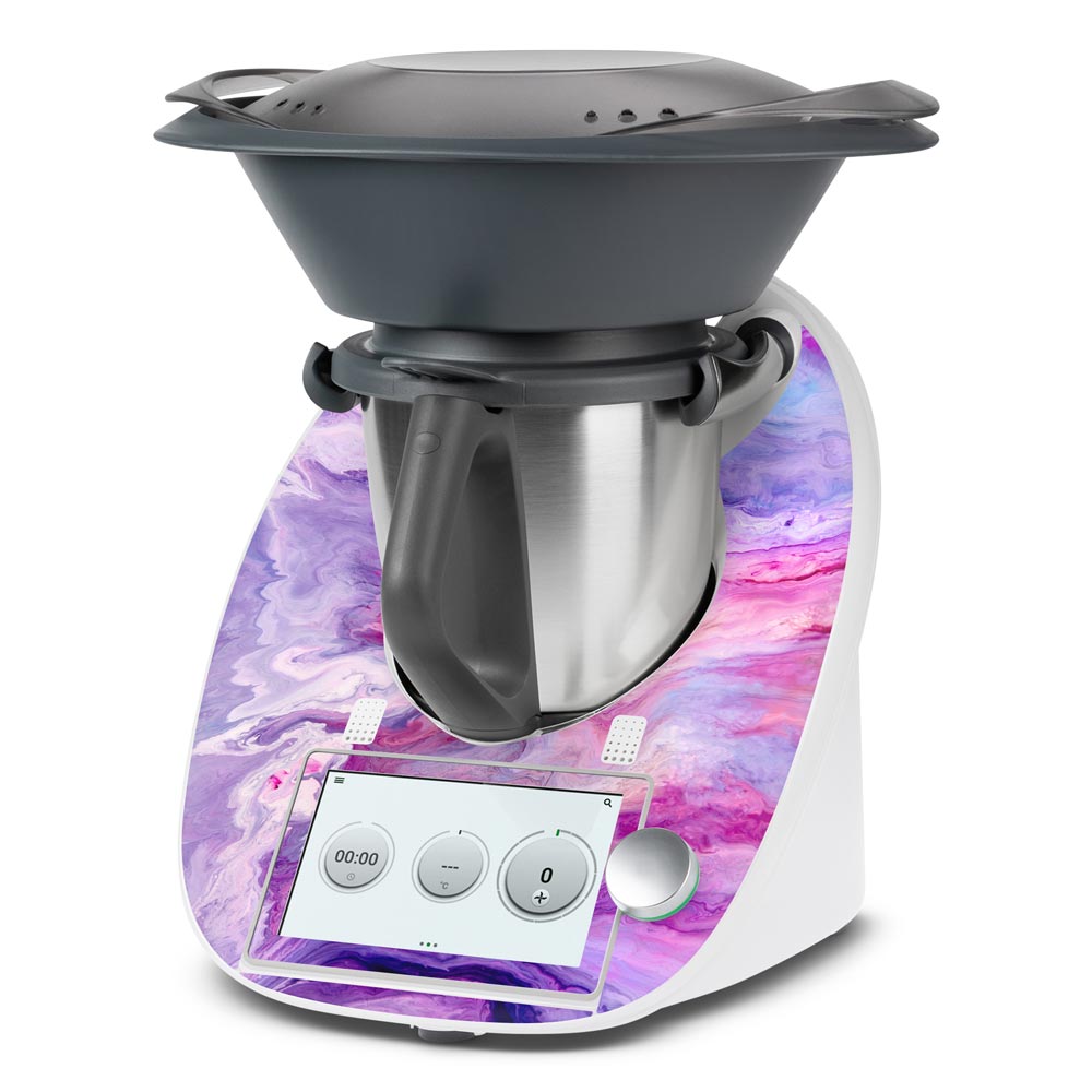 Purple Marble Swirl Thermomix TM6 Front Skin