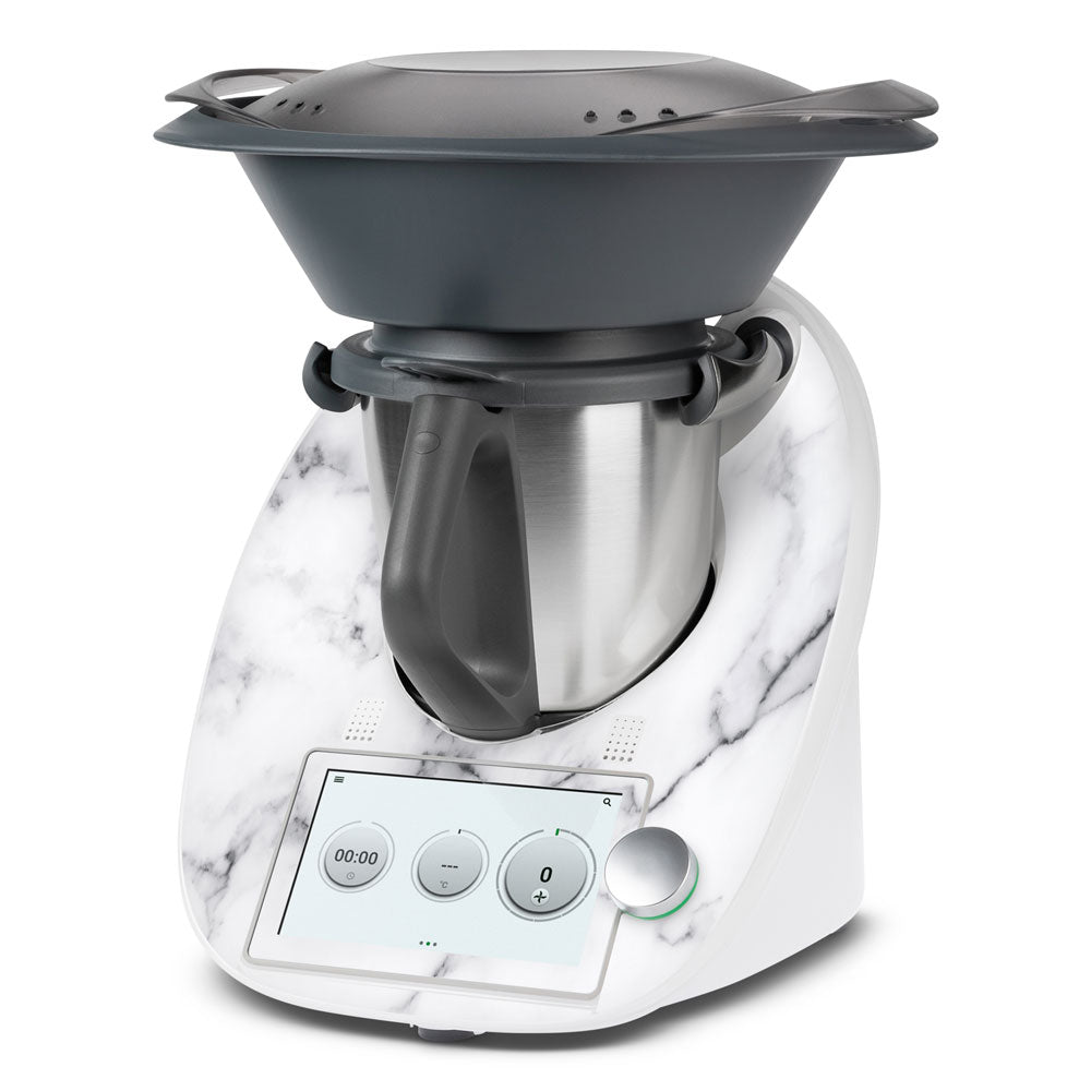 White Marble III Thermomix TM6 Front Skin