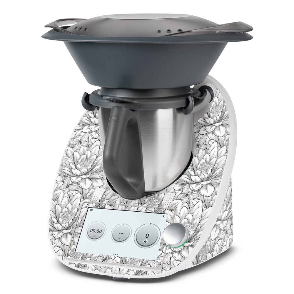 Floral Damask White Thermomix TM6 Skin