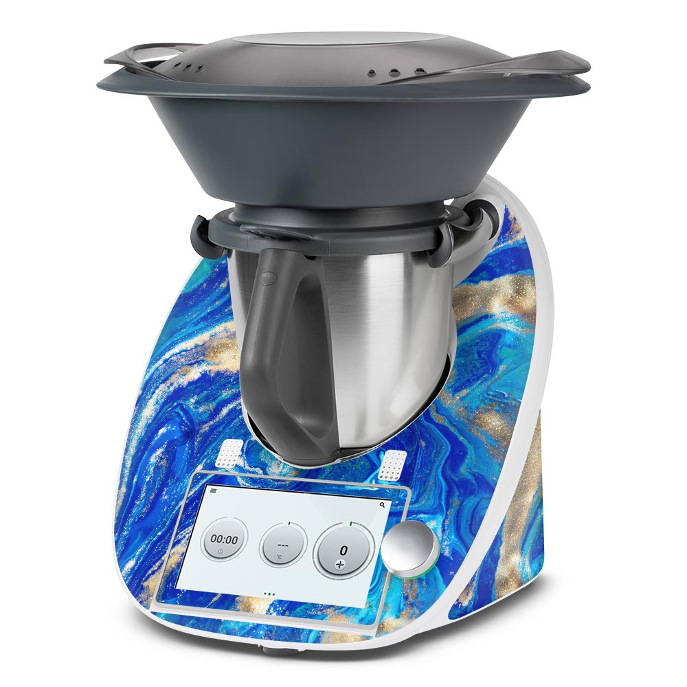 Blue Gold Marble Thermomix TM6 Skin