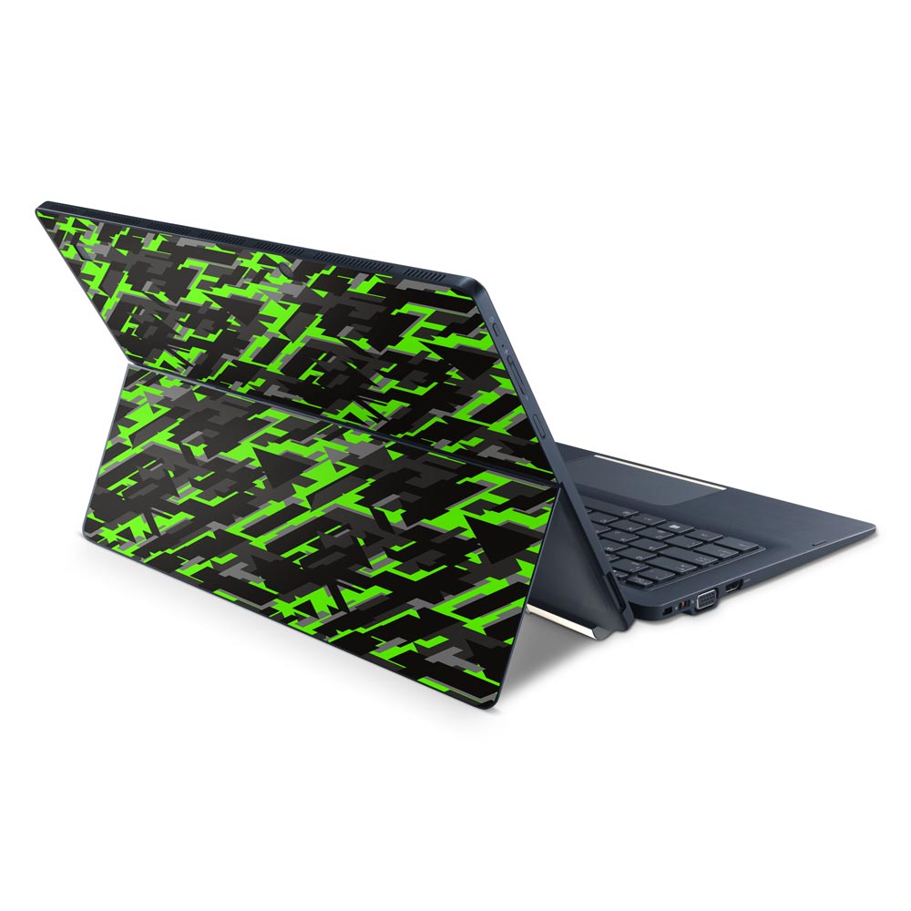 Green Geometric Camo Toshiba X30T Skin