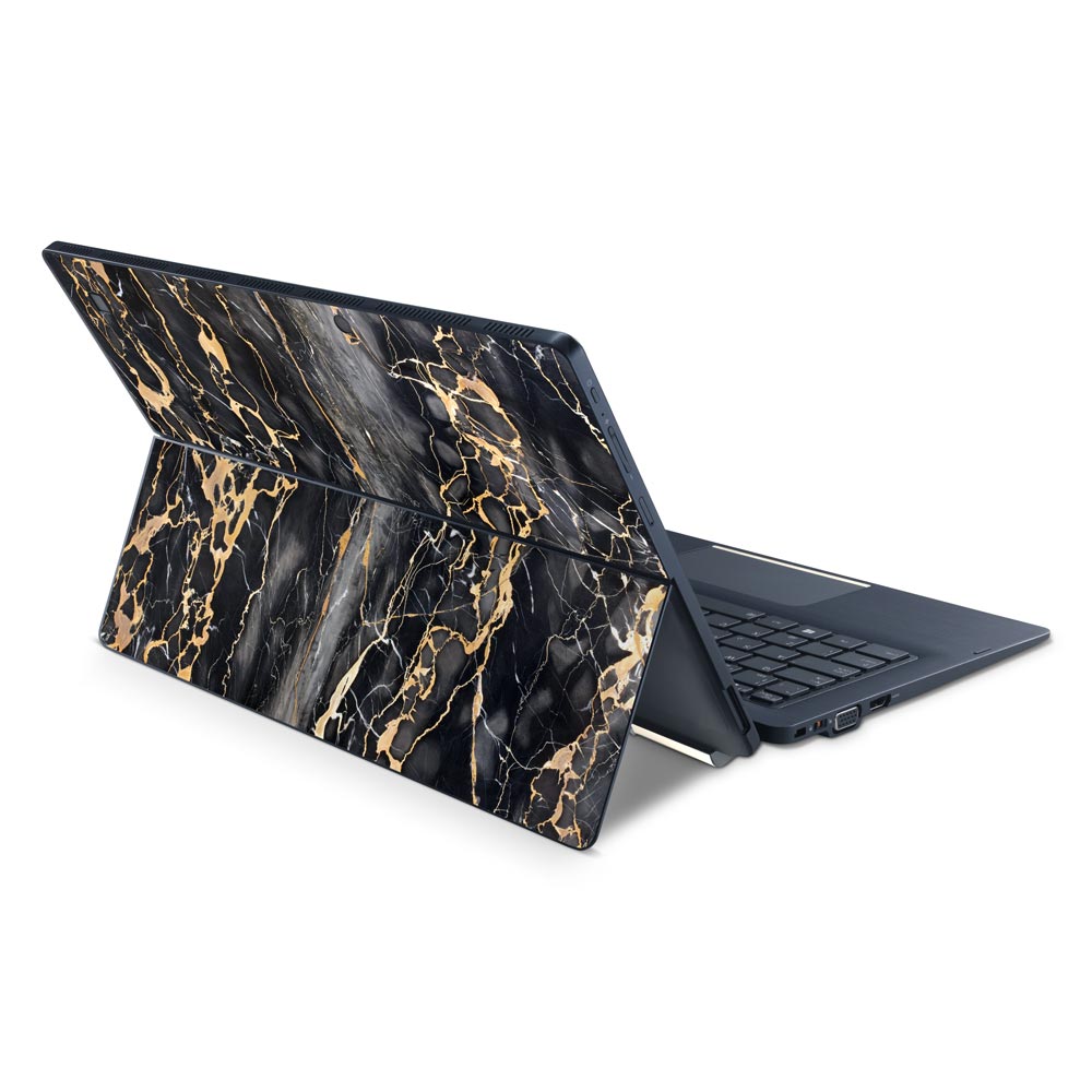 Slate Grey Gold Marble Toshiba X30T Skin