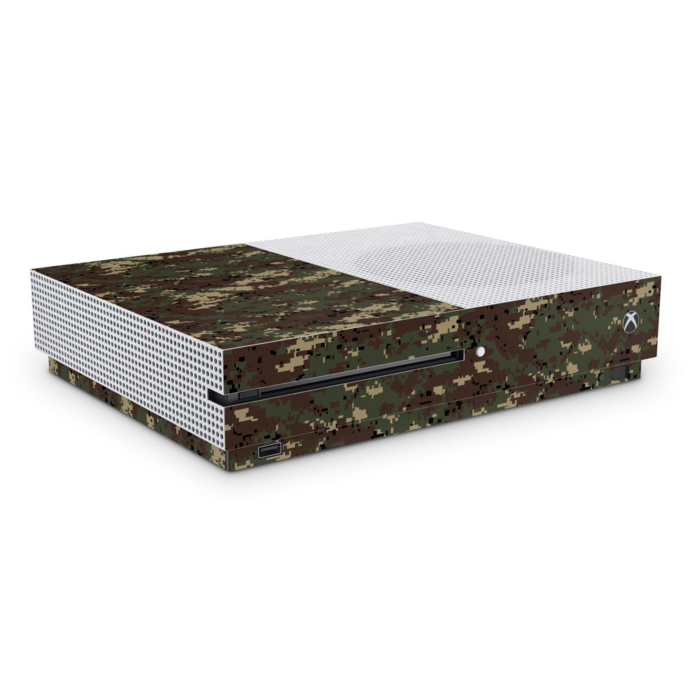 Digital Woodland Camo Xbox One S Console Skin