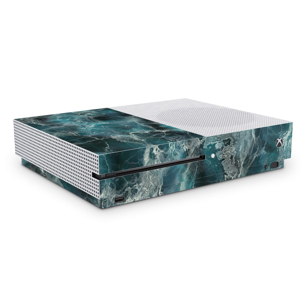 Blue Ocean Marble Xbox One S Console Skin