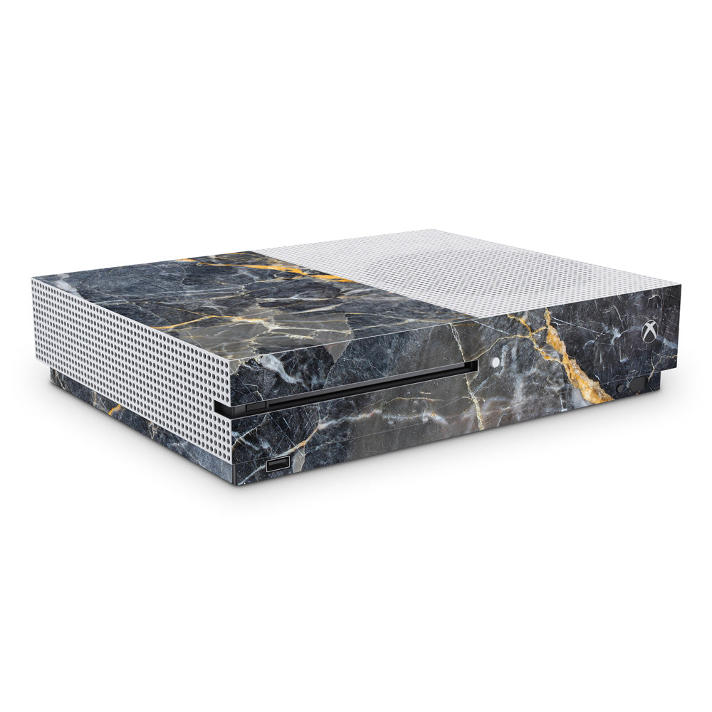 Slate Gold Marble Xbox One S Console Skin