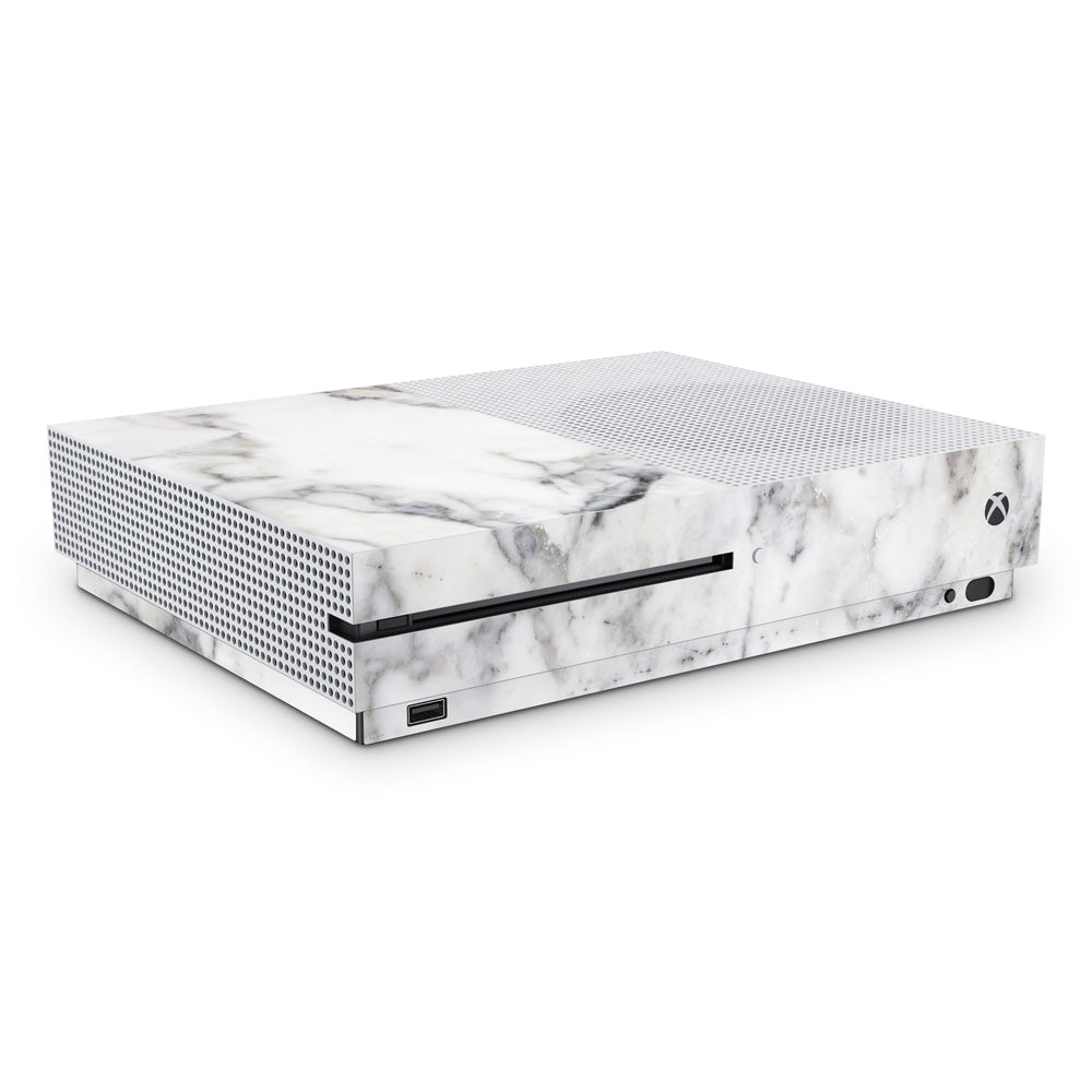Classic White Marble Xbox One S Console Skin