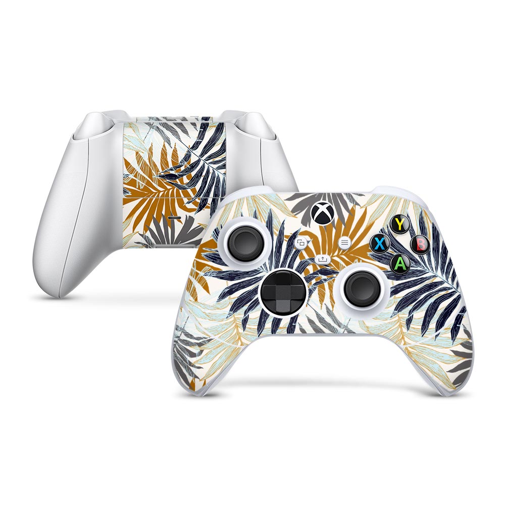 Retro Palm Leaves Xbox Series S Controller Skin