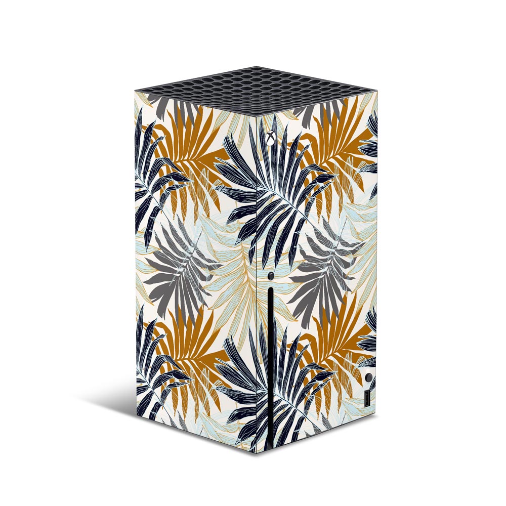 Retro Palm Leaves Xbox Series X Skin