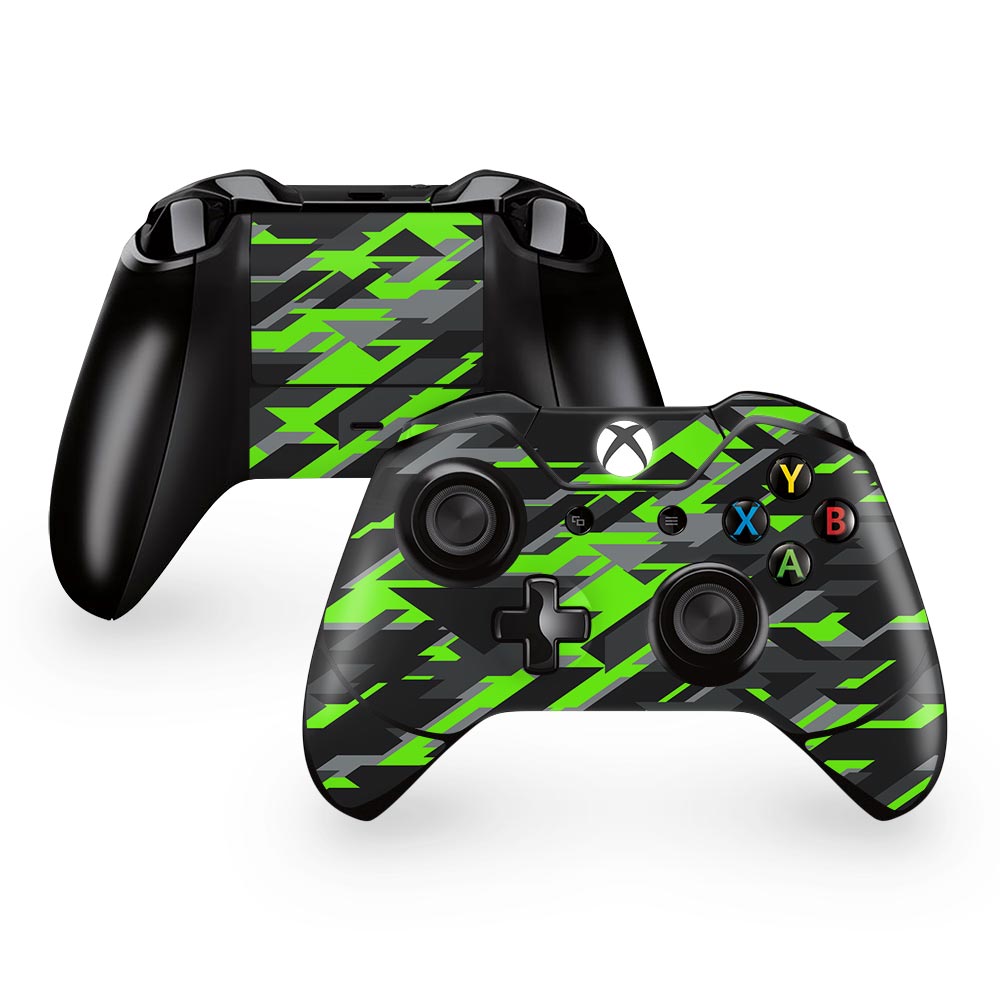 Green Geometric Camo Xbox Series X Controller Skin